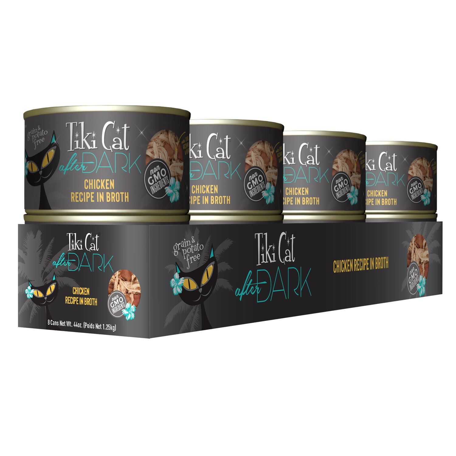 Tiki Cat After Dark Whole Foods Wet Cat Food, Chicken, 5.5-Oz Can 8-Count