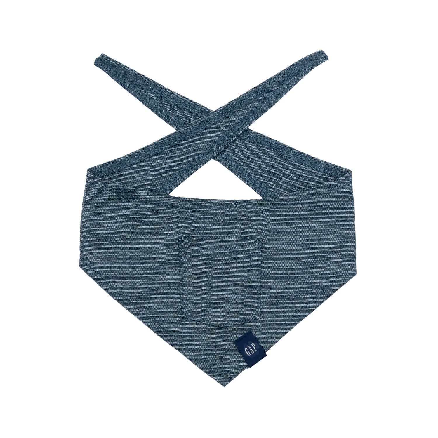 Gap Blue Chambray Dog Bandana With Front Pocket