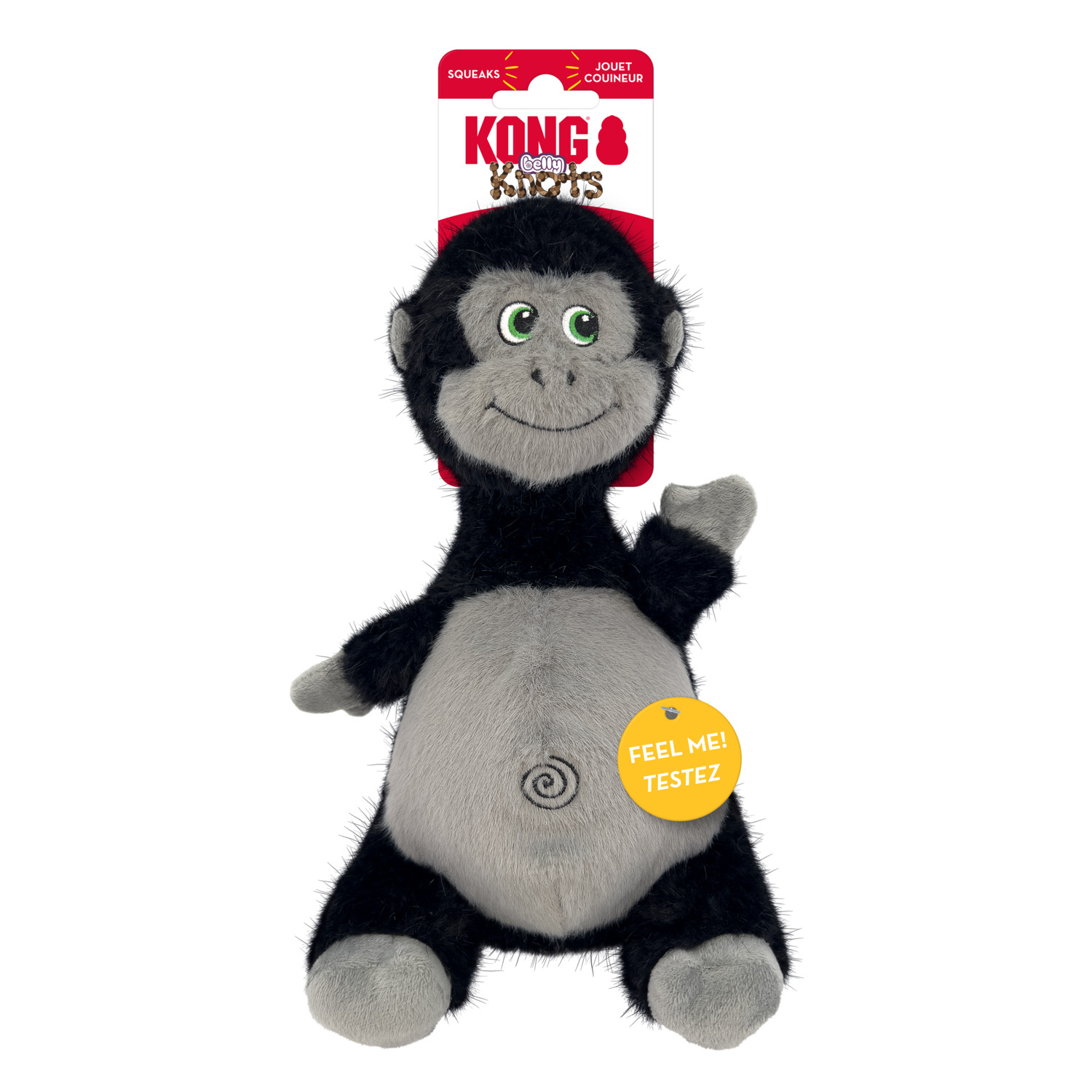 Kong Knots Belly Gorilla Plush Rope Dog Toy, Medium/Large