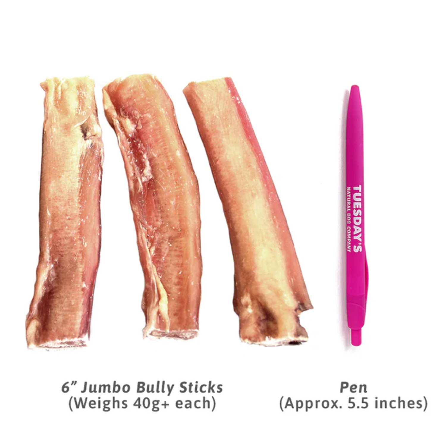 Performatrin Ultra Odor-Free Jumbo Bully Stick Natural Dog Chew, 6"