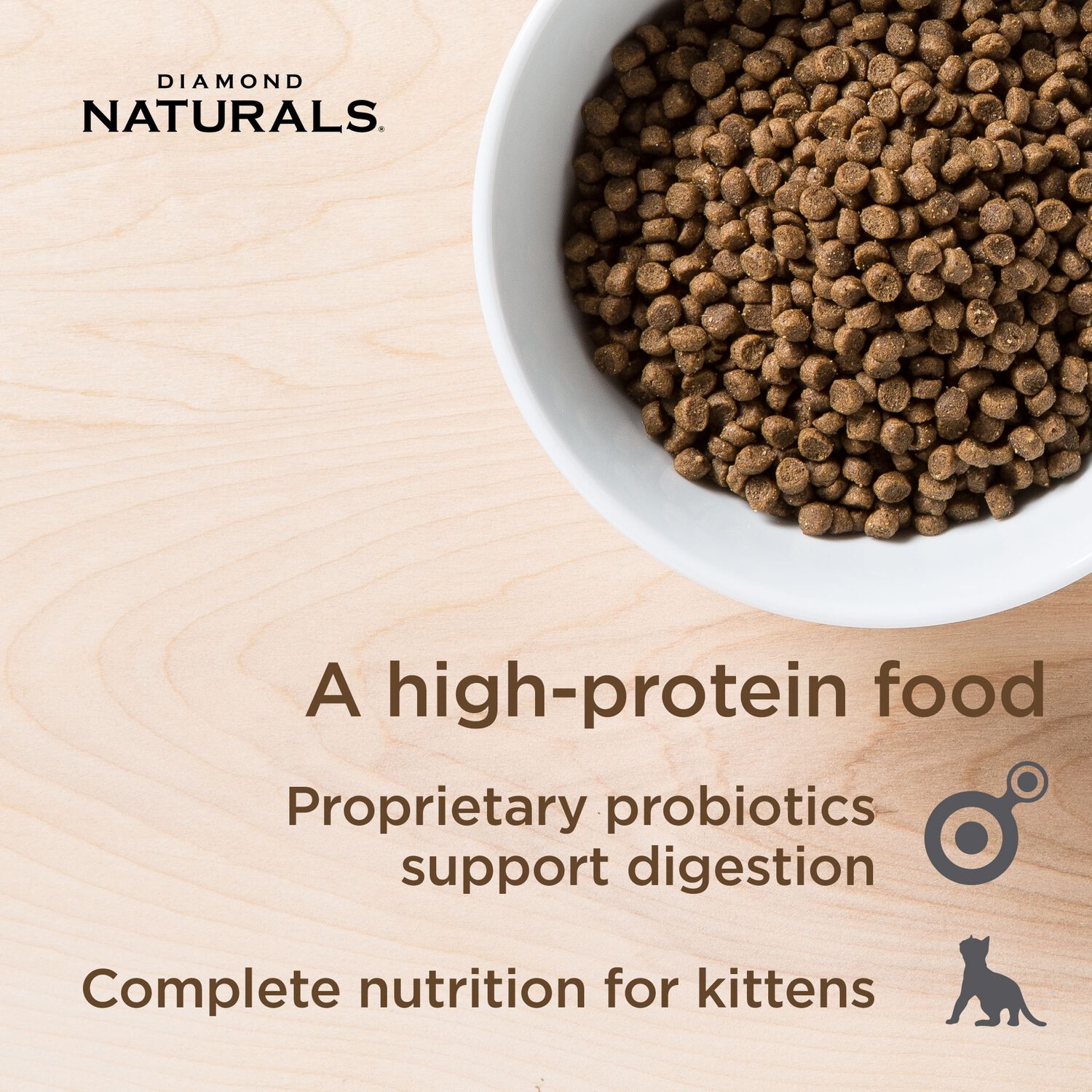 Diamond Naturals Kitten Chicken & Rice Formula Dry Cat Food, 6-Lb Bag