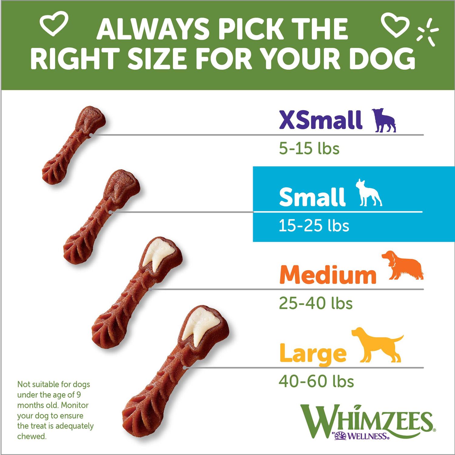Whimzees Brushzees Natural Grain-Free Dental Dog Treats, Small, 1 Count