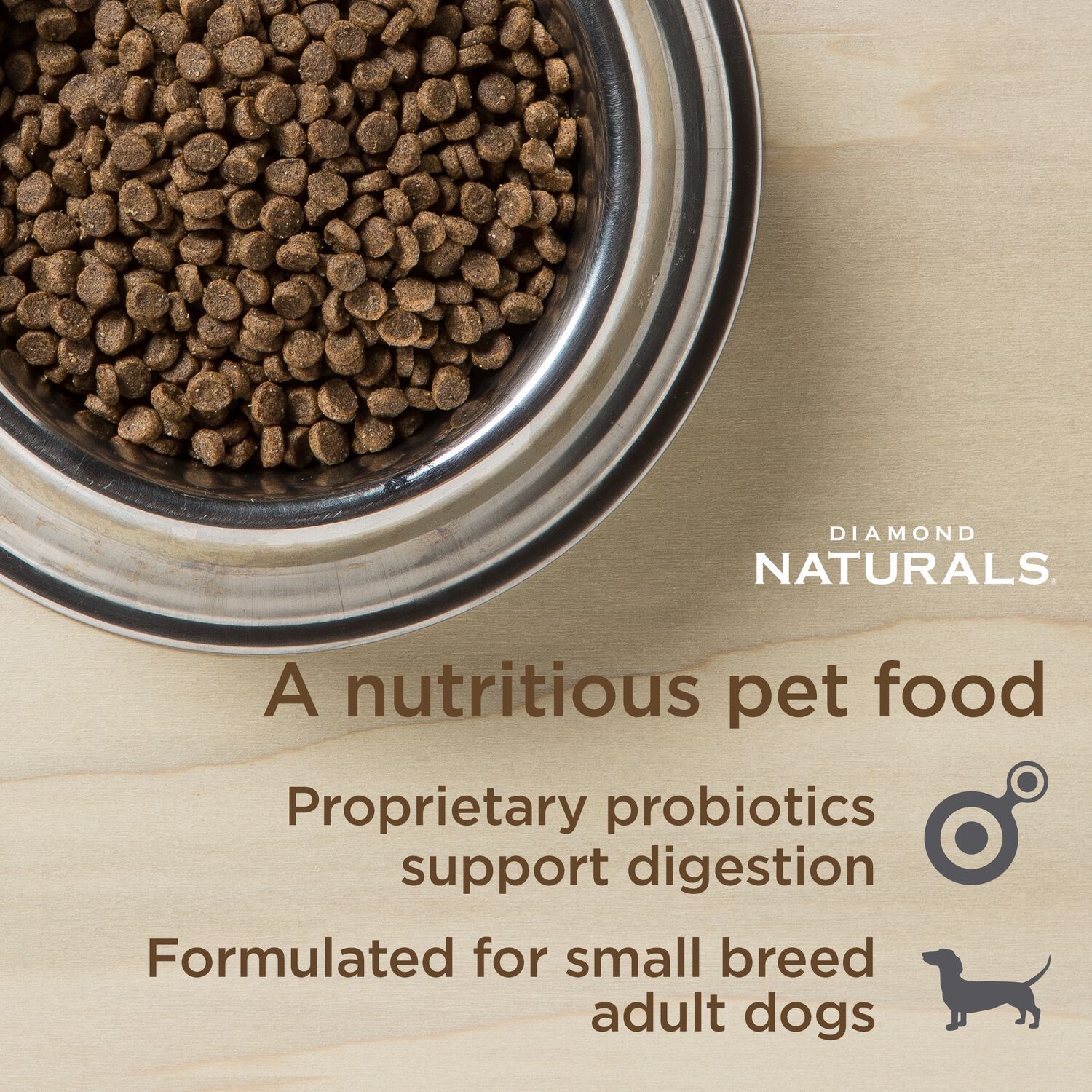Diamond Naturals Small Breed Adult Chicken & Rice Formula Dry Dog Food, 18-Lb Bag