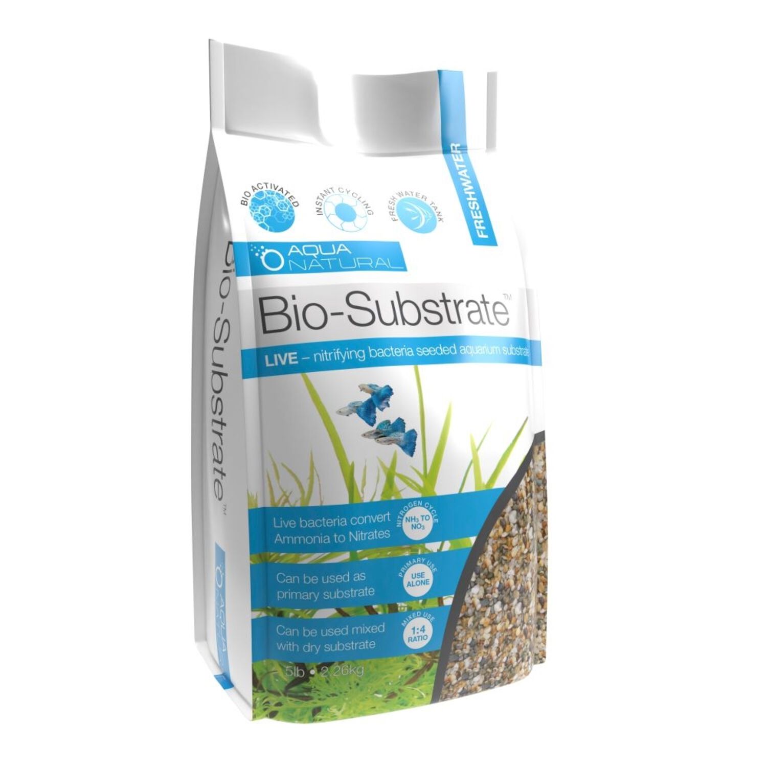 Aqua Natural Gold Pearl Bio-Substrate Aquarium Substrate Fish & Aquatic Habitat, 5 Lb