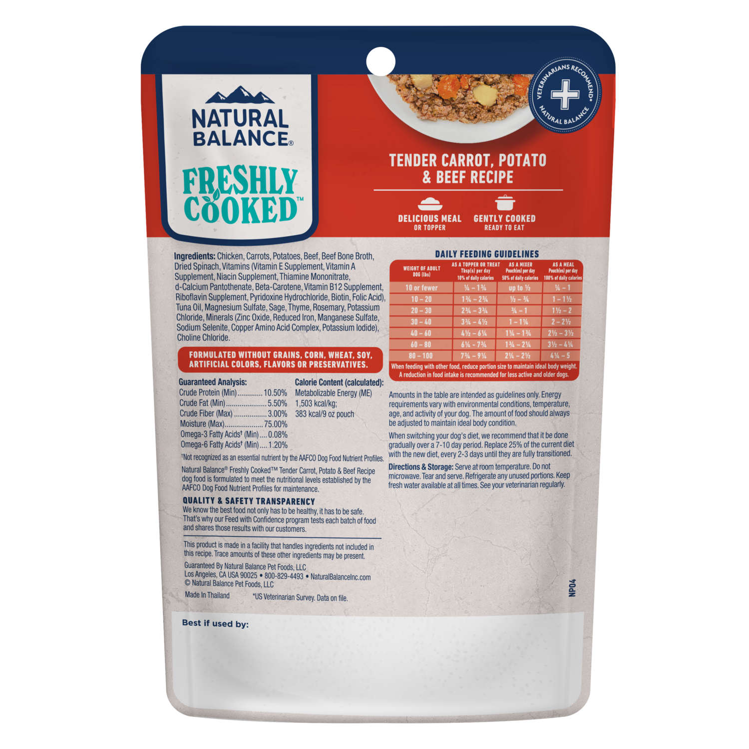 Natural Balance Platefulls Tender Beef & Potato Recipe Wet Dog Food, 9-Oz