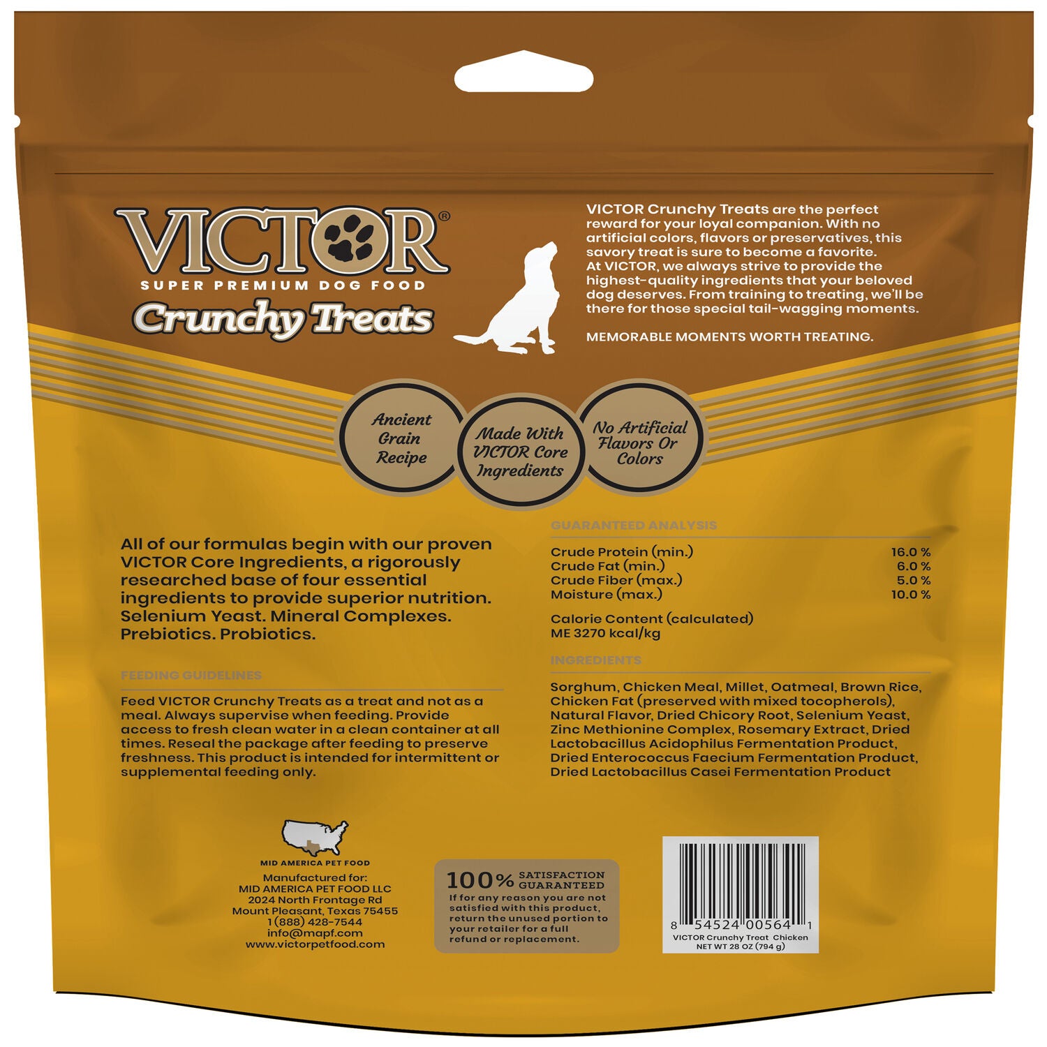 Victor Crunchy Chicken Meal Dog Treats Pet Supermarket 28oz Pet Supermarket