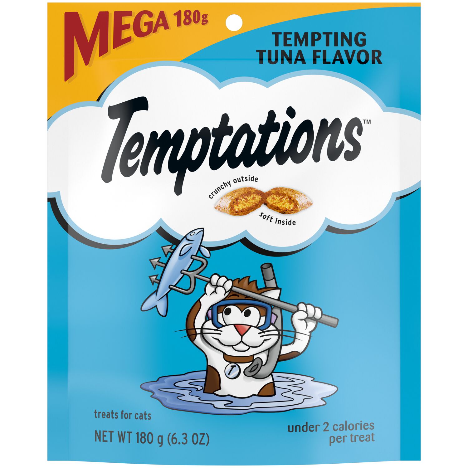 Temptations Classic Crunchy & Soft Tempting Tuna Flavor Cat Treats, 6.3-Oz