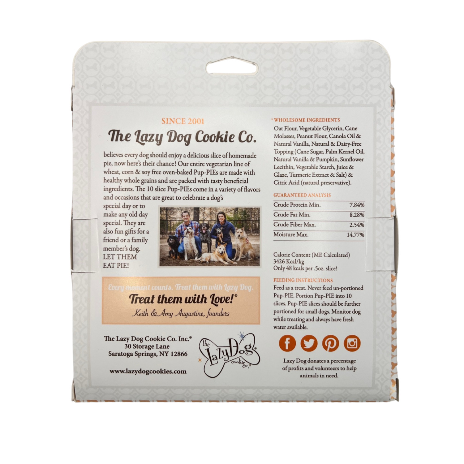 The Lazy Dog Cookie Co Homestyle Pumpkin Pup-Pie Dog Treat