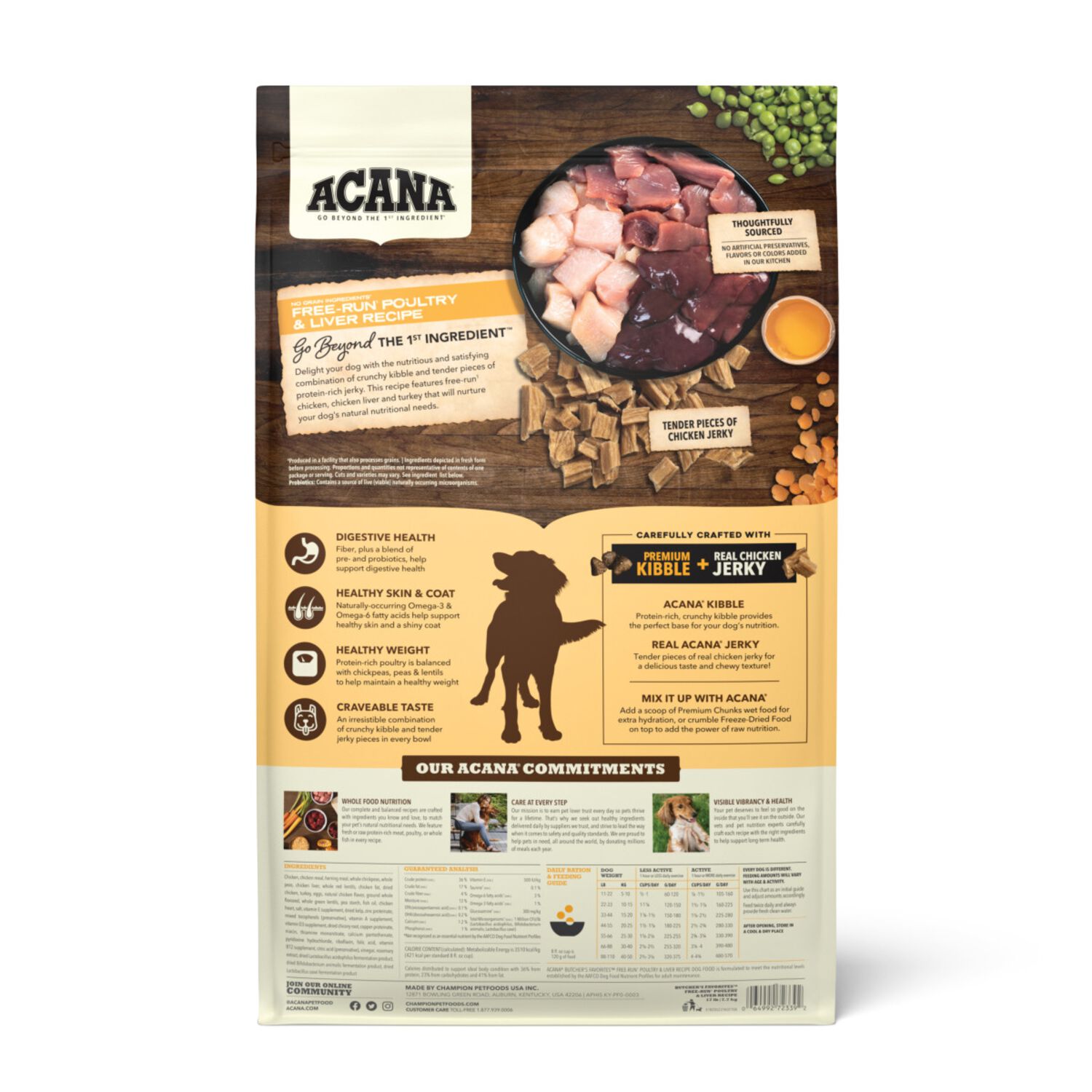 Acana Butcher&rsquo;S Favorites Free-Run Poultry & Liver Recipe Dry Dog Food, 17-Lb