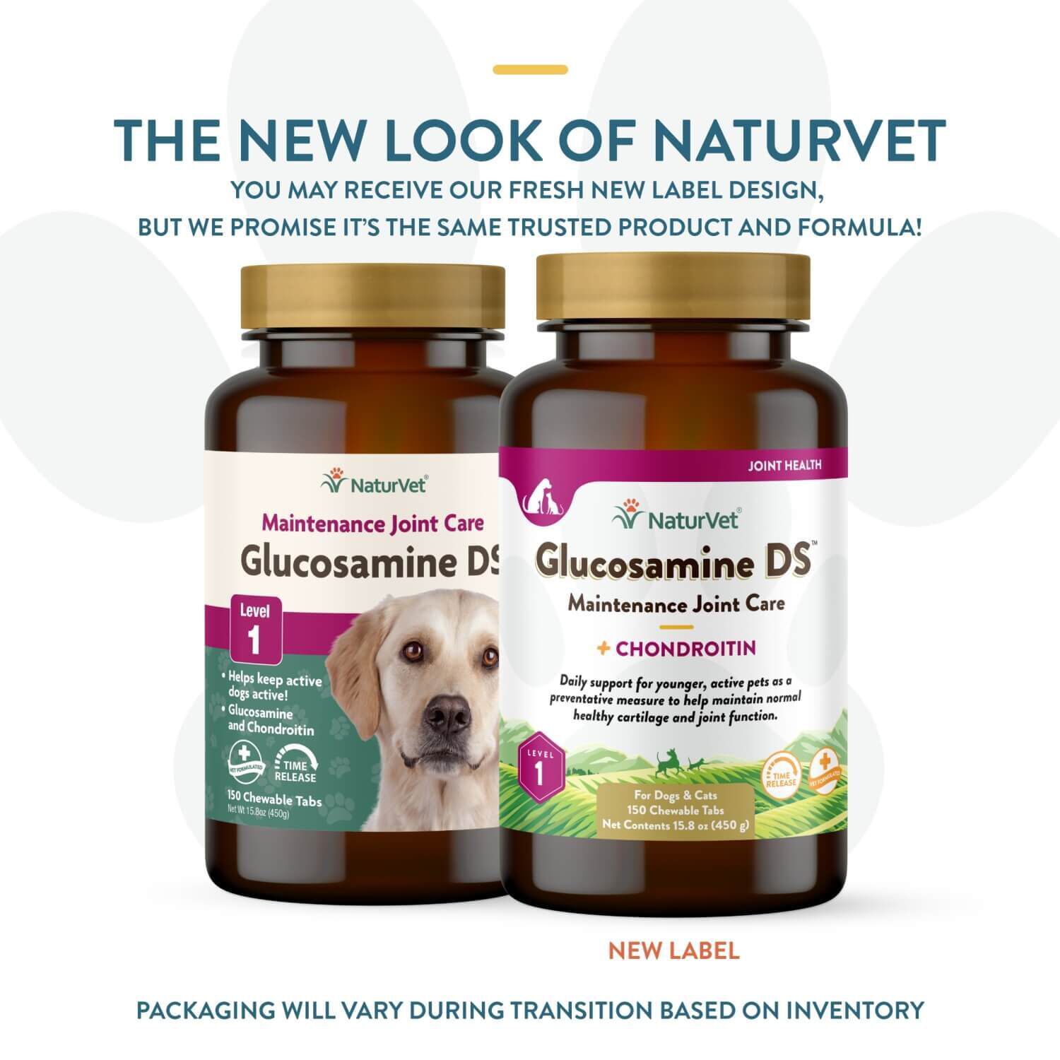 Naturvet Glucosamine Ds Level 1 Hip & Joint Maintenance Care Chewable Tabs For Dogs & Cats