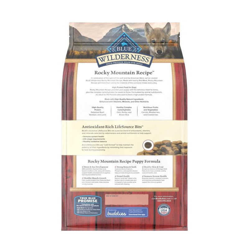Blue Buffalo Wilderness Rocky Mountain Recipe High Protein Natural Puppy Dry Dog Food