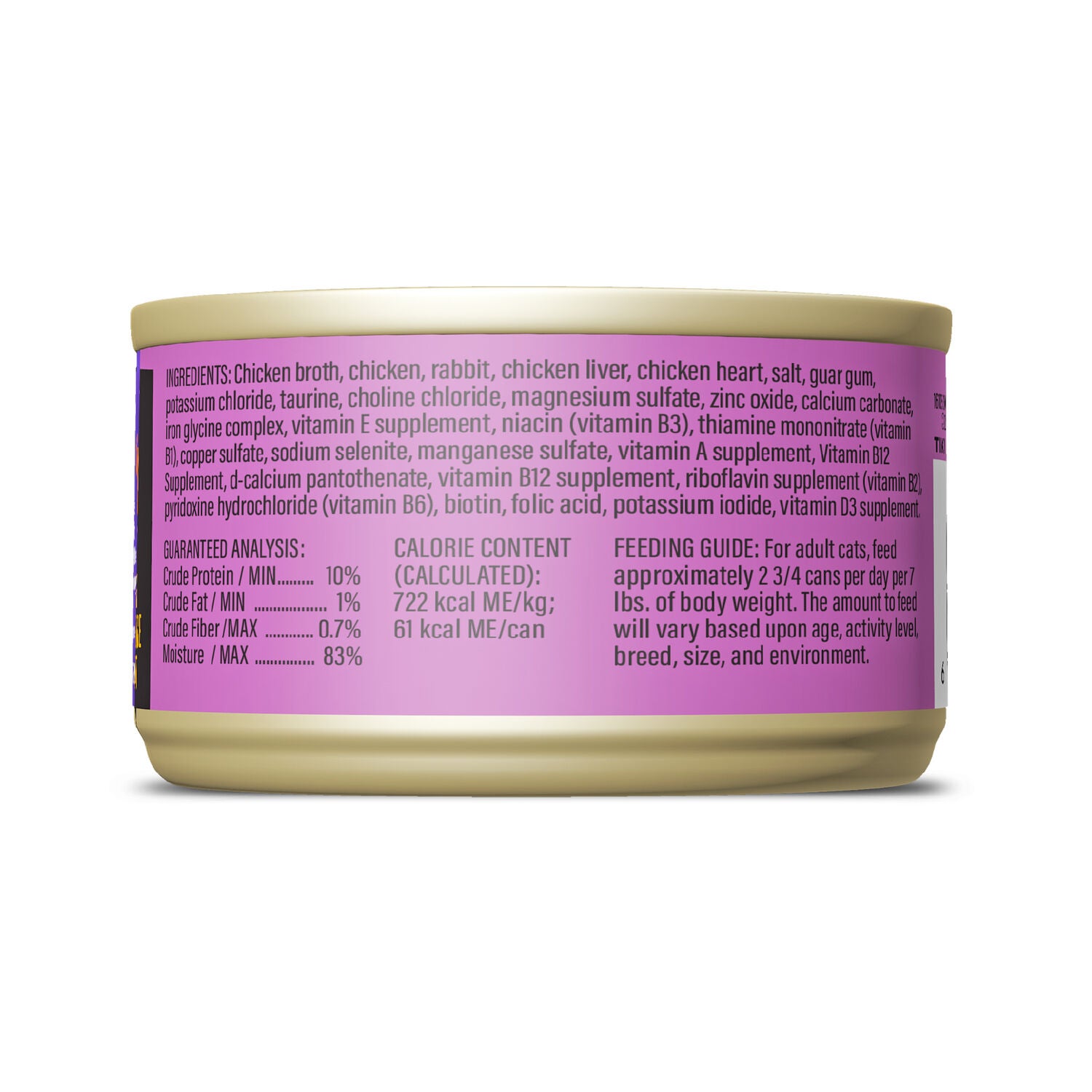 Tiki Cat After Dark Shreds Whole Foods Wet Cat Food, Rabbit & Chicken Liver, 3 Oz. Can