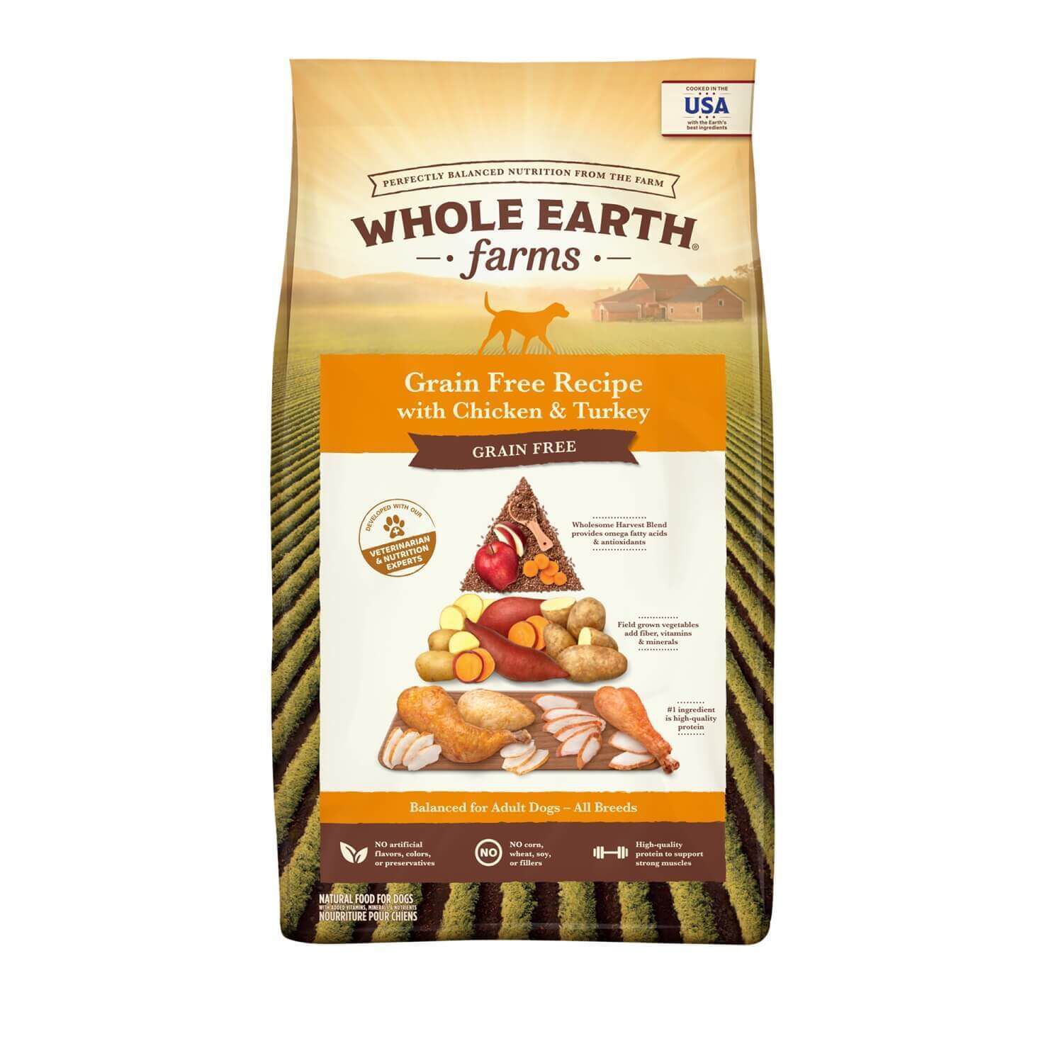 Chicken Whole Earth Puppy Food Whole Earth Farms Healthy Grains
