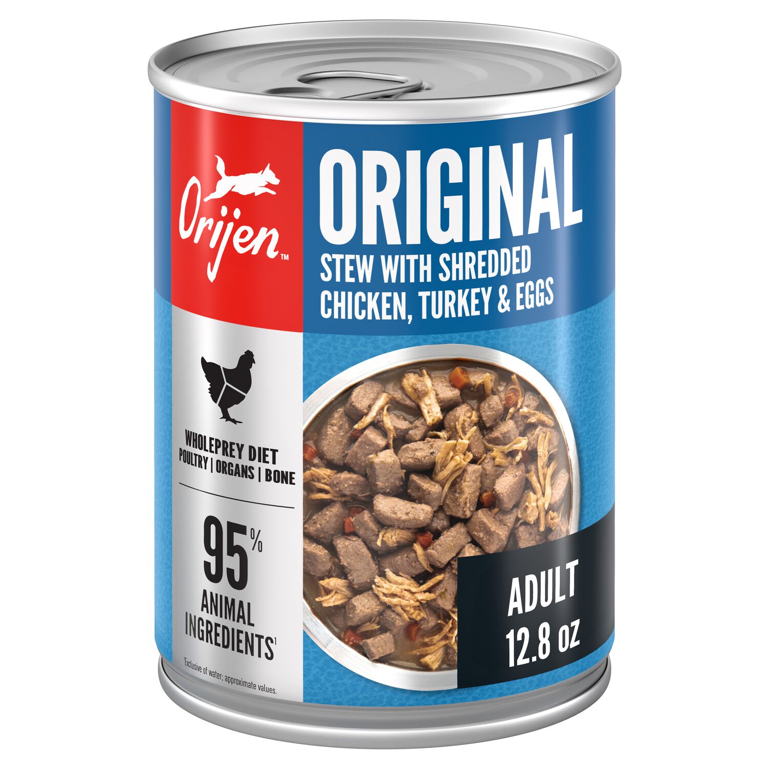 Orijen Original Stew With Shredded Chicken, Turkey & Eggs Wet Dog Food, 12.8-Oz