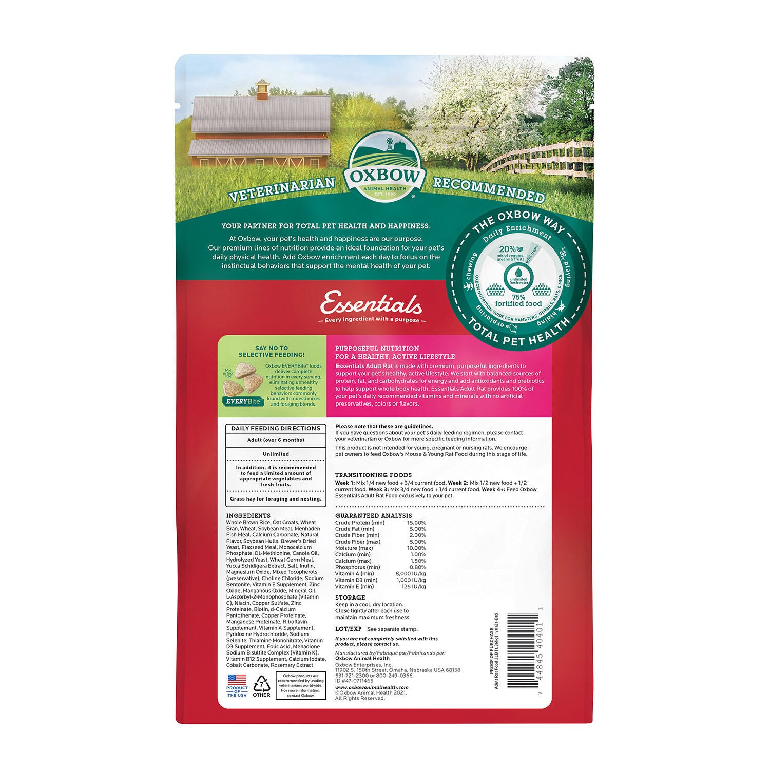 Oxbow Essentials Adult Rat Food