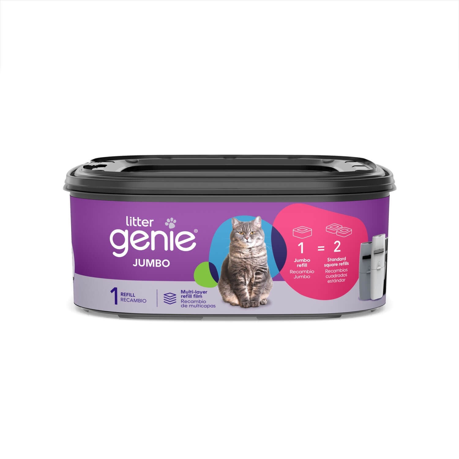 Litter Genie Jumbo Refill, 28Ft 1 Count 28ft Pet Supermarket