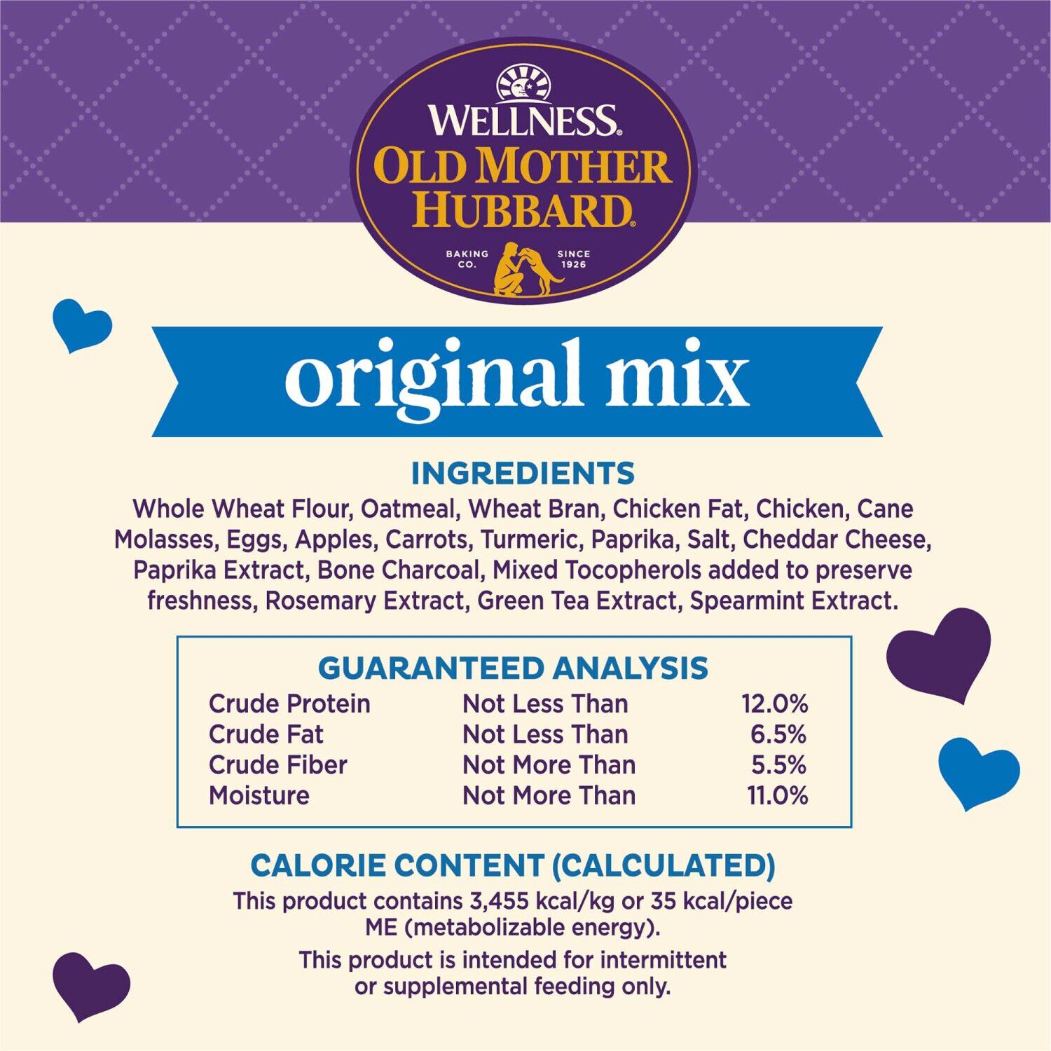 Wellness Old Mother Hubbard Original Mix Dog Biscuits, Natural, Training Treats, Four Flavors, Small Size Dog Treats, 20 Ounce Bag