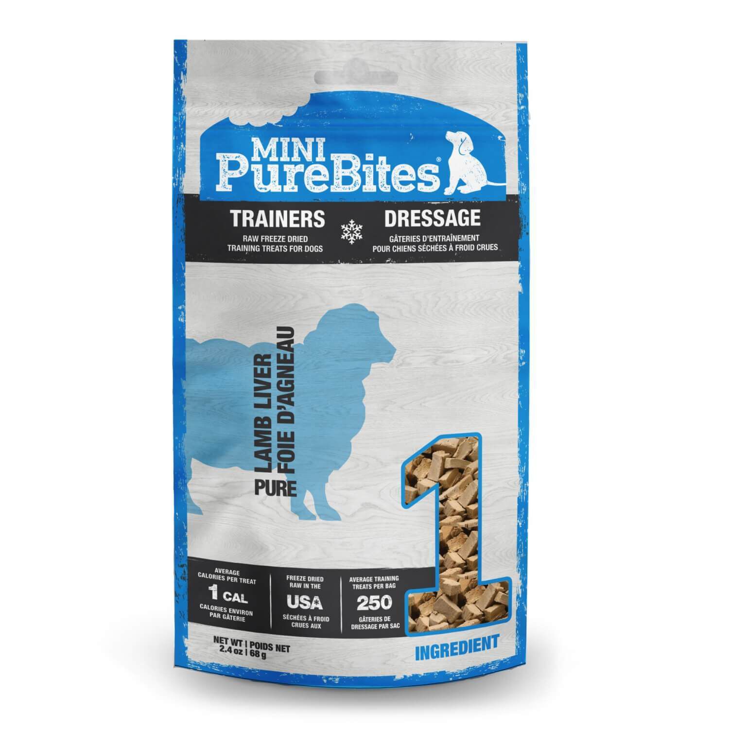 PureBites Mini Trainers Freeze Dried Lamb Liver Dog Treats 2.4 oz