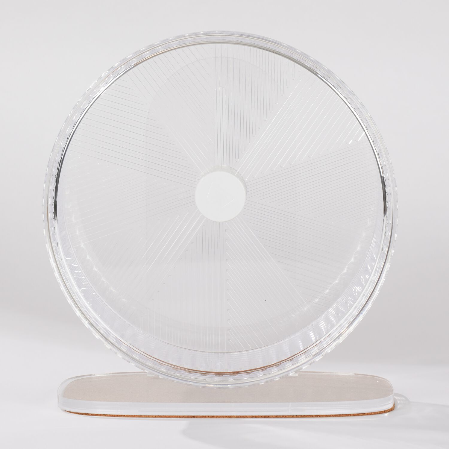 Mini & Moe Silent Crystal Hamster Running Wheel, 8.6", White/Clear