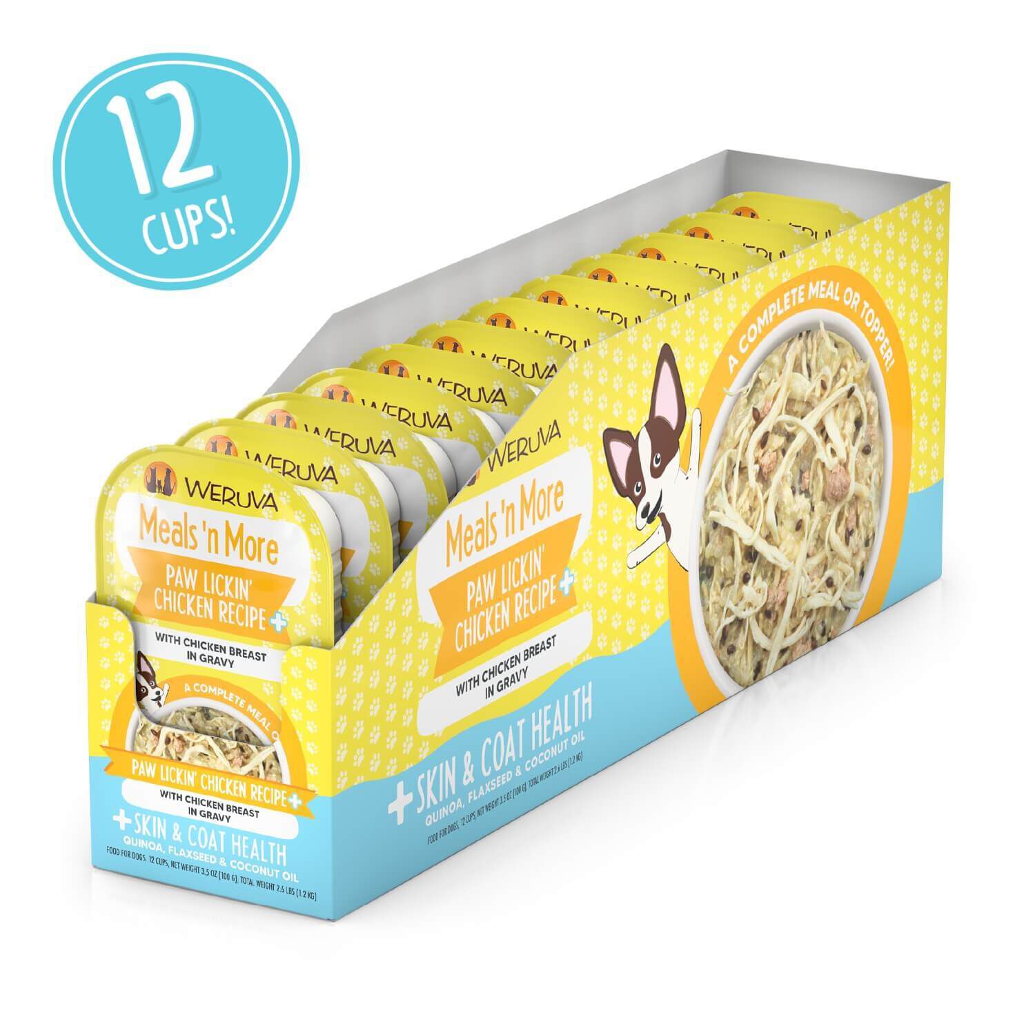 Weruva Dog Meals 'N More Natural Paw Lickin&rsquo; Chicken Recipe Plus Skin & Coat Health Wet Dog Food