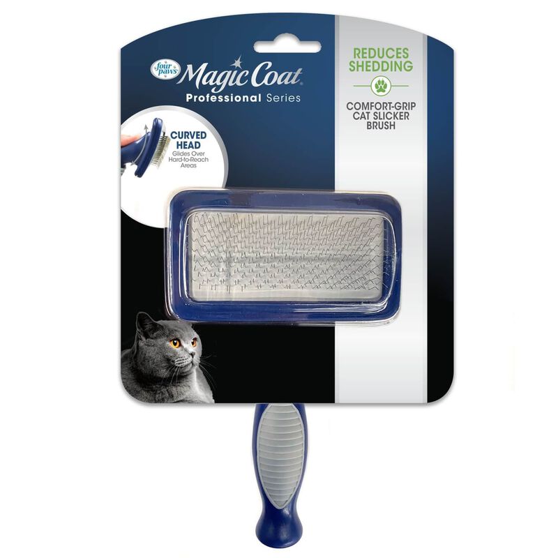 Professional Series Gentle Slicker Wire Cat Brush image number 1