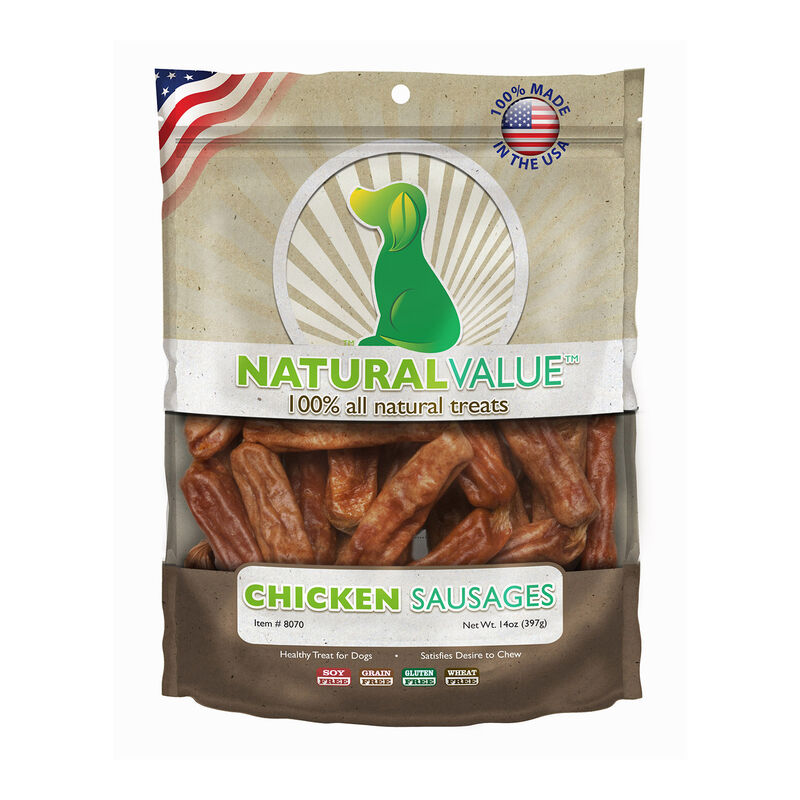 Natural Value Chicken Sausages Dog Treat image number 1