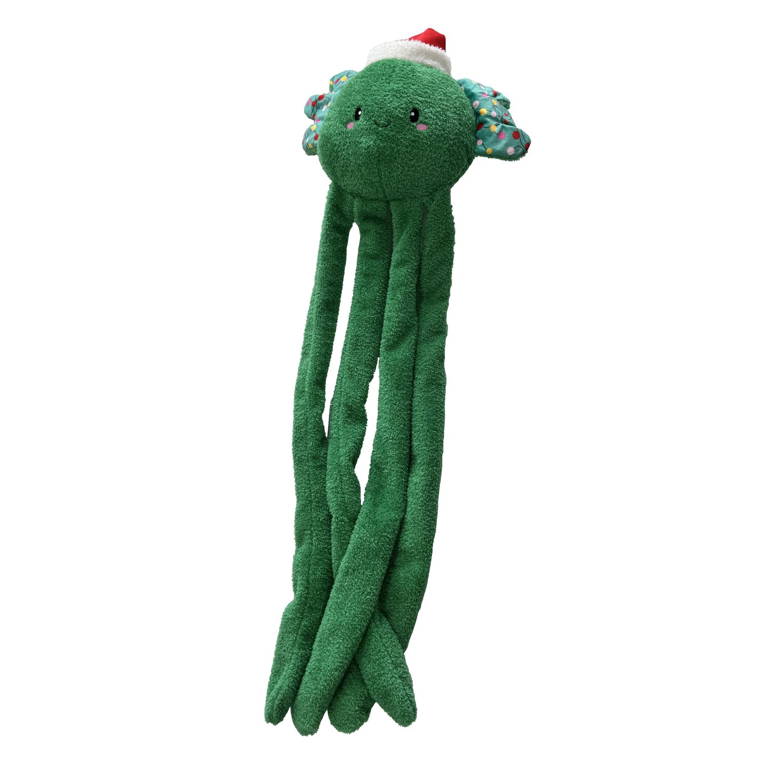 Aristopet Holiday Axolotl Crinkle Long Legs Squeaky Plush Dog Toy, Extra Large