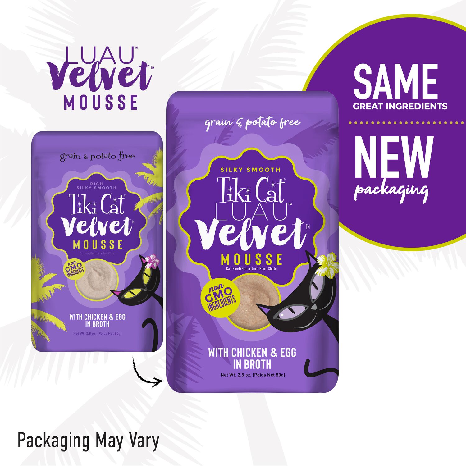 Tiki Cat Luau Velvet Mousse Wet Cat Food, Chicken & Egg, 2.8-Oz Pouch