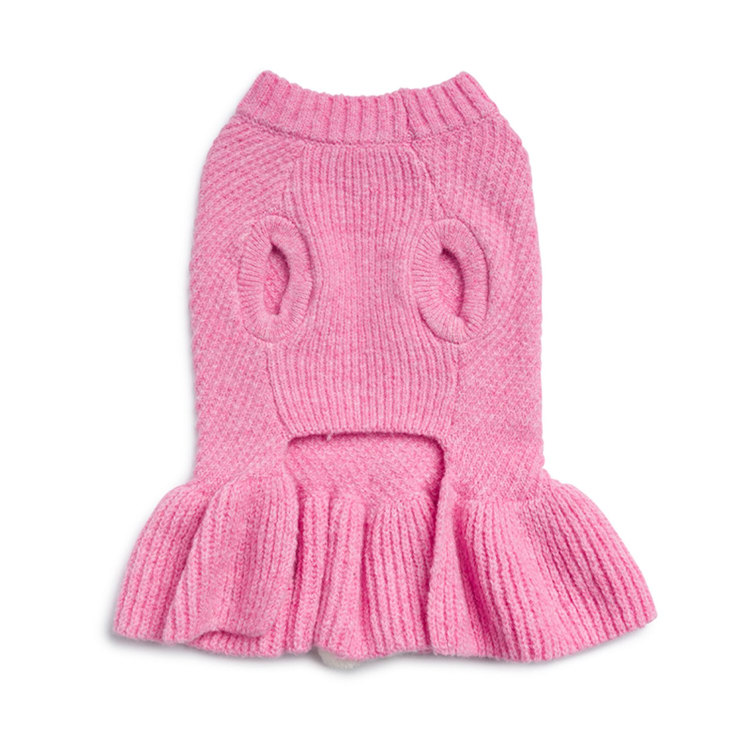 Aristopet Pink Pom Pom Knit Sweater Dog Dress, Pink, Large