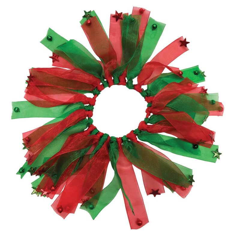 Spot Holiday Ruff Collar For Dogs Or Cats - Green & Red Crinkle