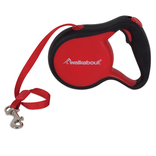 Walkabout Retractable Leash Small - Red
