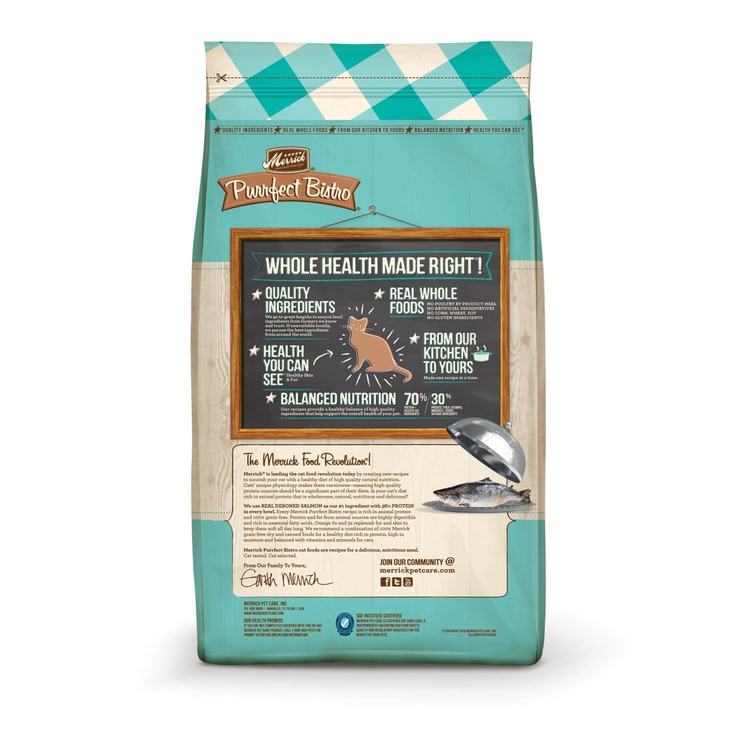 Merrick Purrfect Bistro Grain Free Real Salmon + Sweet Potato Recipe Dry Cat Food