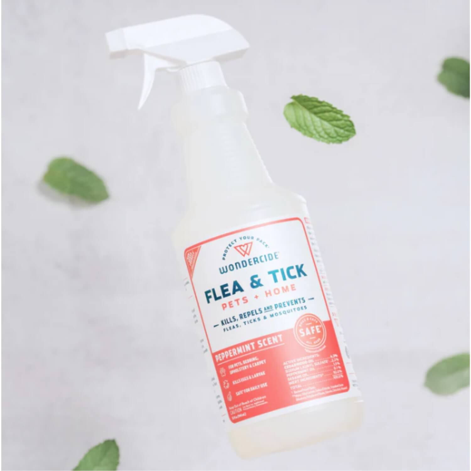 Wondercide Flea, Tick & Mosquito Control & Repellent Spray For Dogs, Cats & Home, Peppermint-16Oz