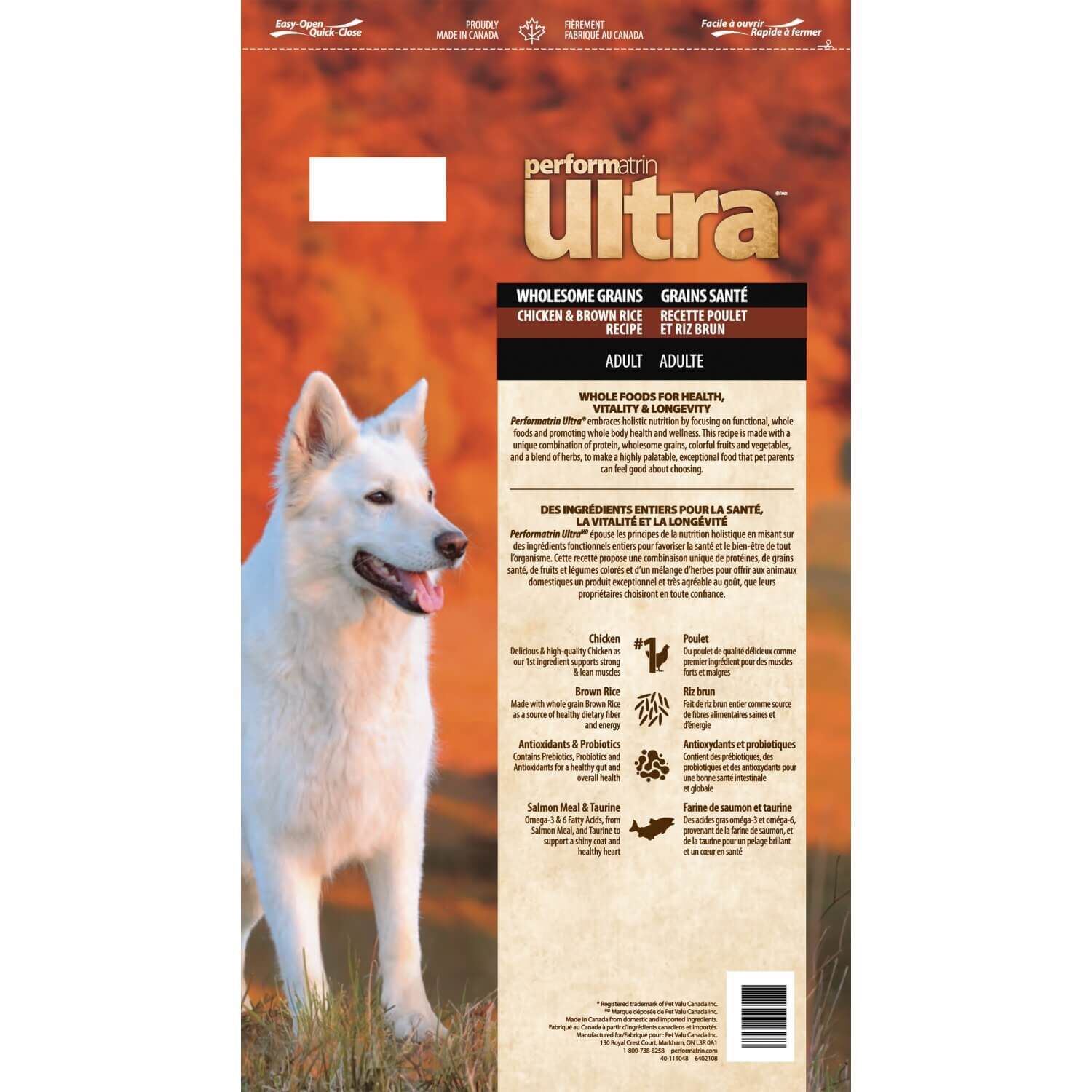 Performatrin Ultra Wholesome Grains Chicken & Brown Rice Adult Dry Dog Food, 24-Lb Bag