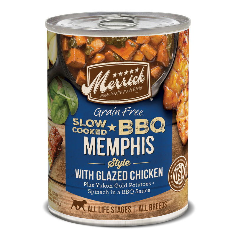 Merrick Slow Cooked Memphis Style Bbq With Glazed Chicken Grain Free Wet Dog Food