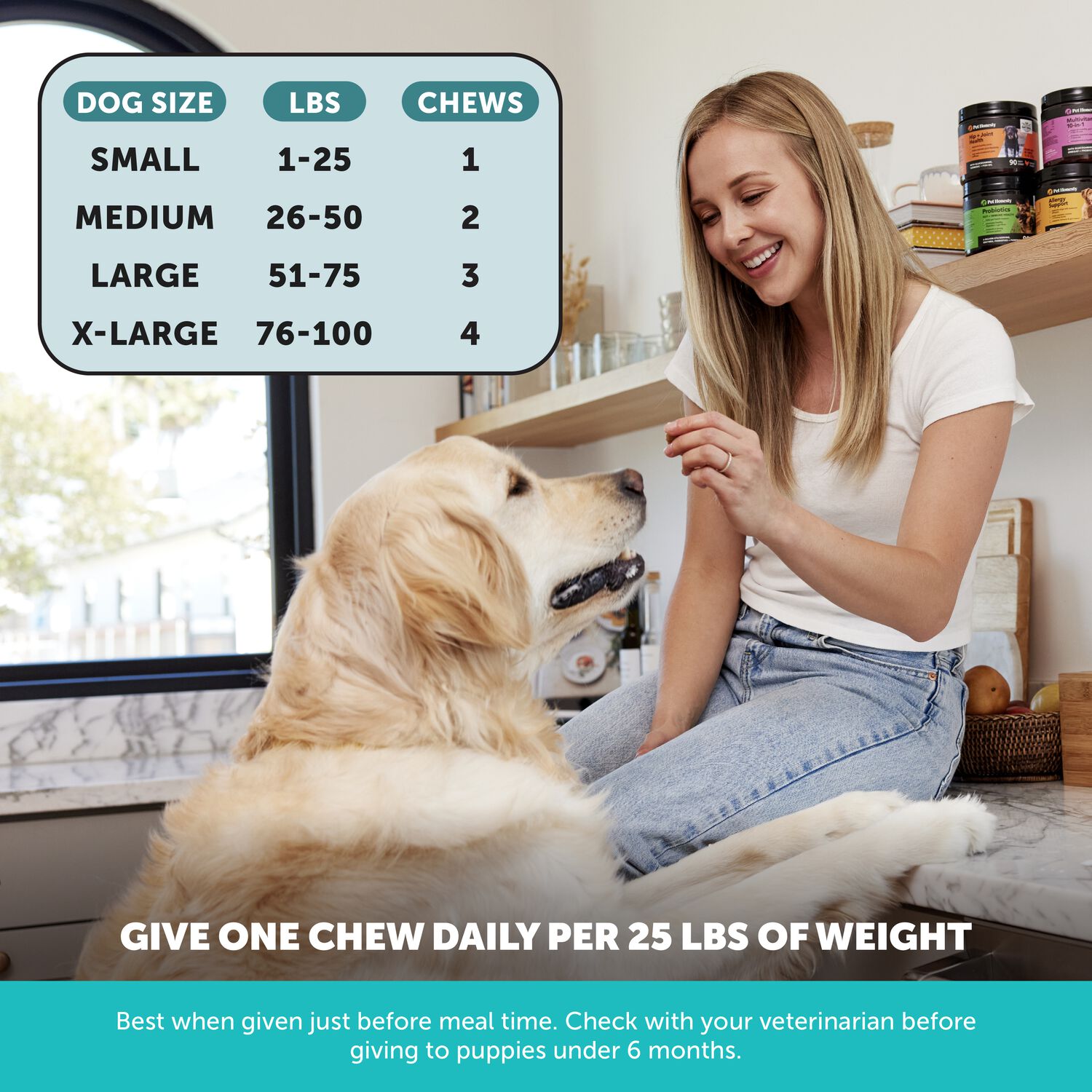 Pet Honesty Natural Hemp Calming Chews Dog Supplements, Chicken Flavor, 90-Ct