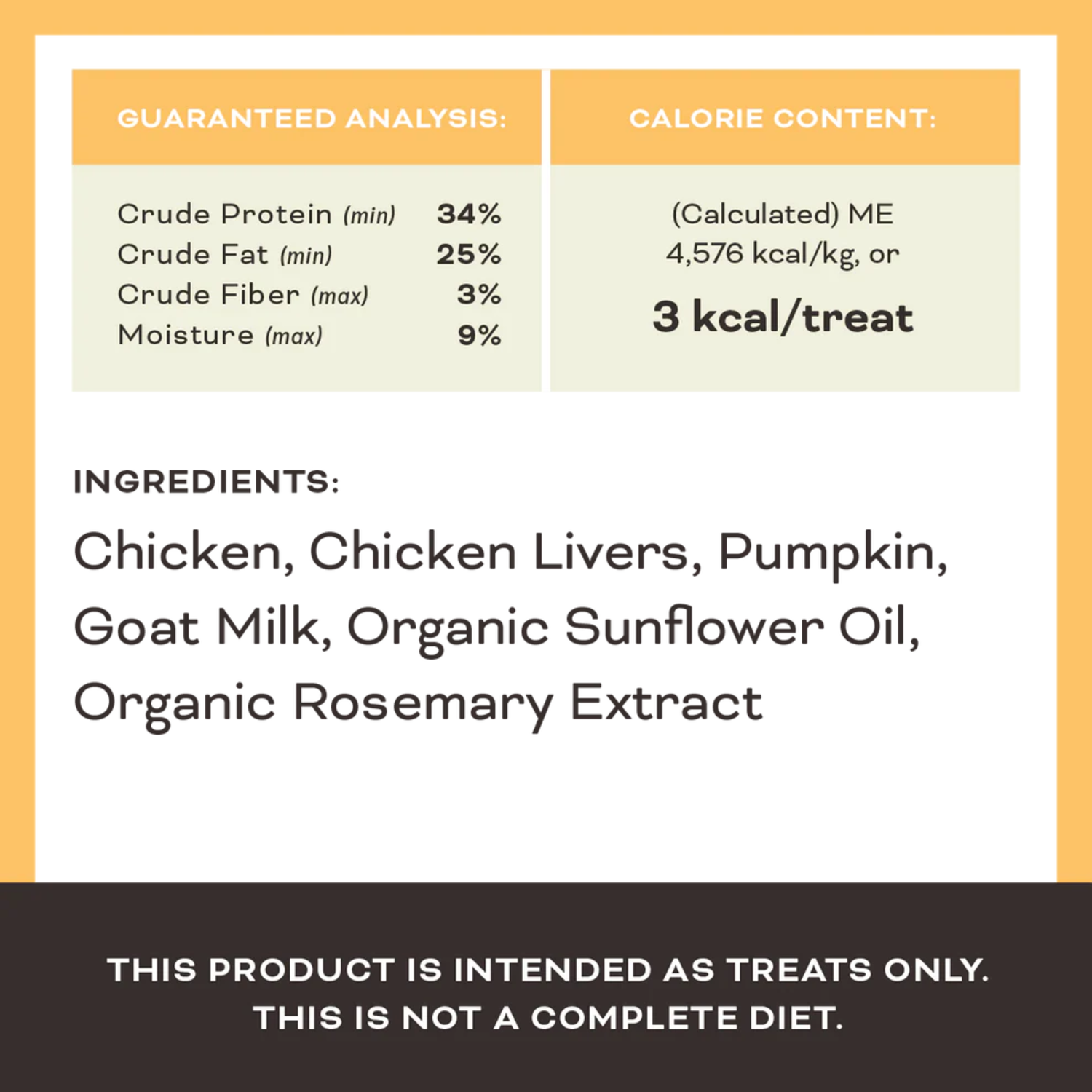 Primal Pumpkin For My Pumpkin Freeze-Dried Raw Dog Treats, Chicken & Pumpkin, 2-Oz