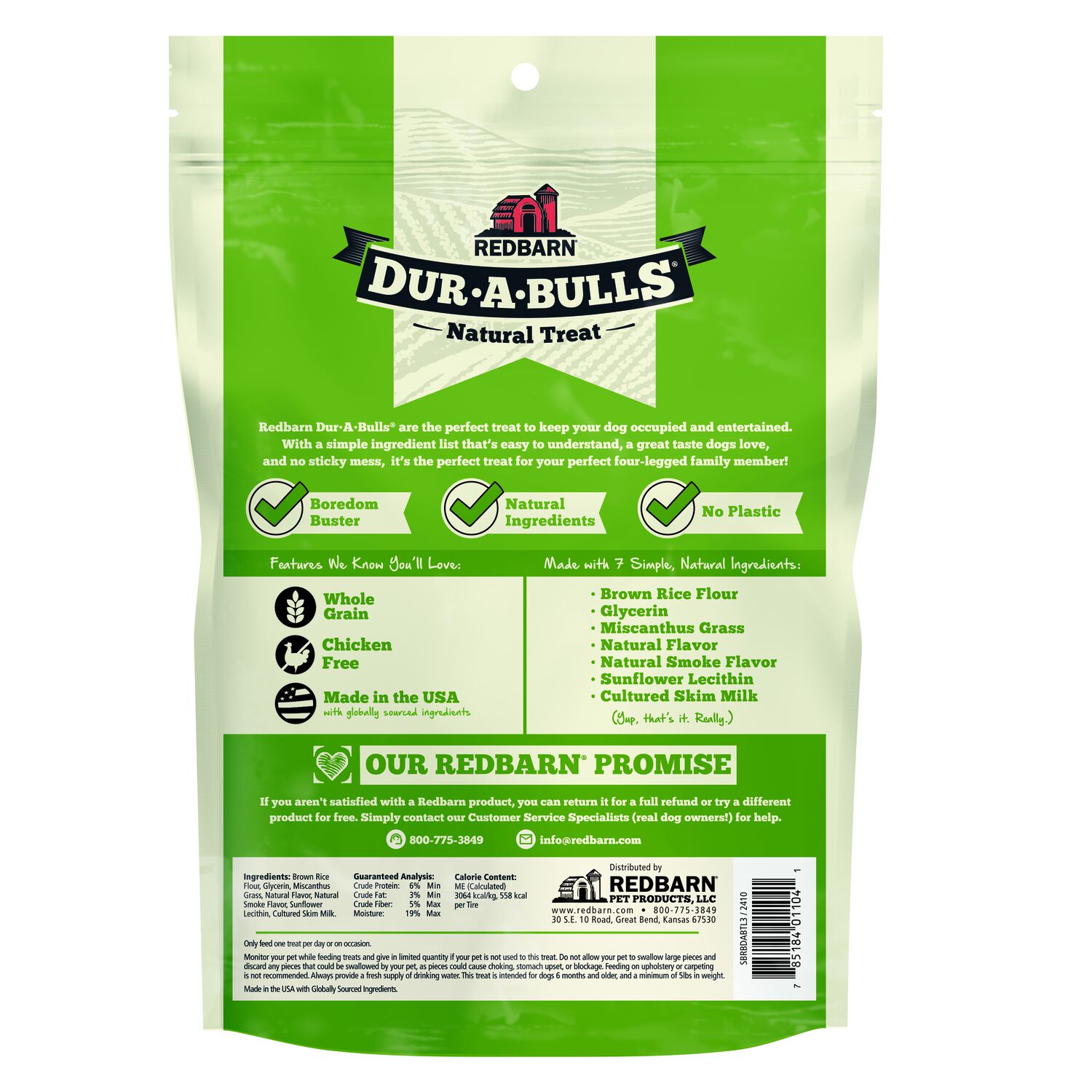Redbarn Dur-A-Bulls&reg; Hickory Bbq Large Tire Natural Dog Treats, 3-Pack