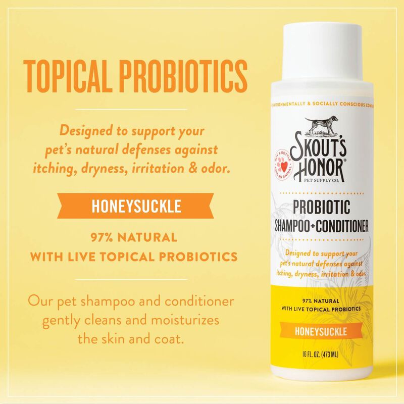 Skout'S Honor Probiotic Dog Shampoo And Conditioner Honey Suckle Scent