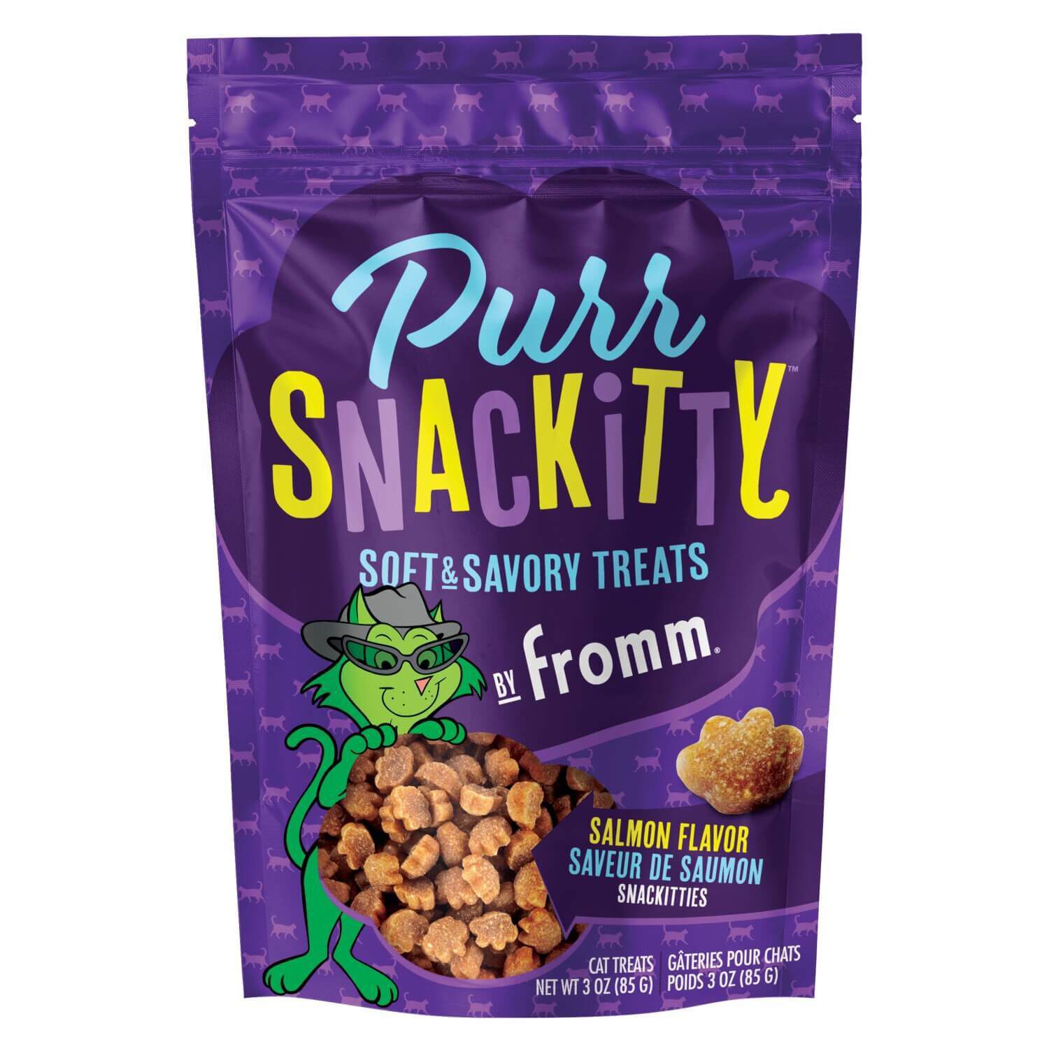 Fromm Purrsnackitty Salmon Flavor Snackitties Treats For Cats 3 Oz