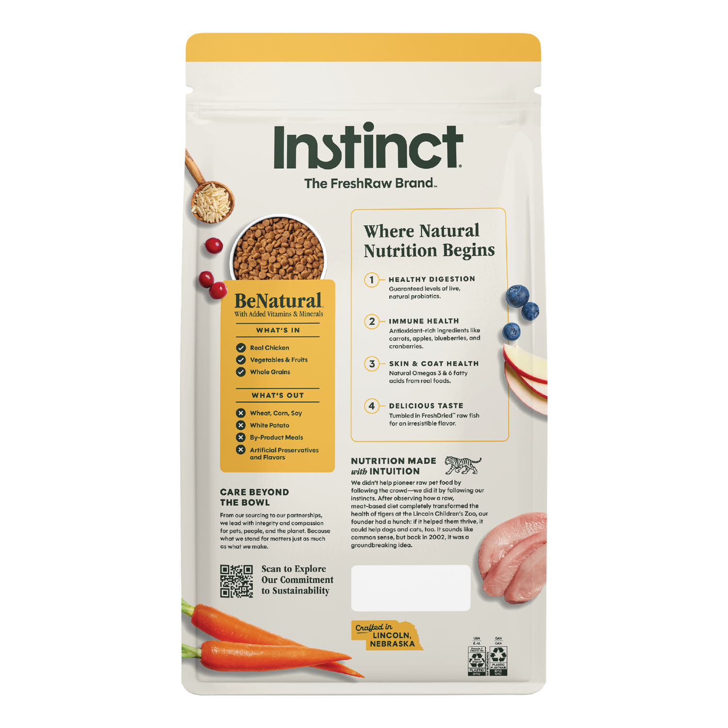 Instinct Be Natural Chicken & Brown Rice Dry Dog Food, 4.5-Lb Bag
