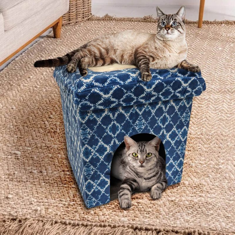 Unique Petz Cat House With Pillow Topper