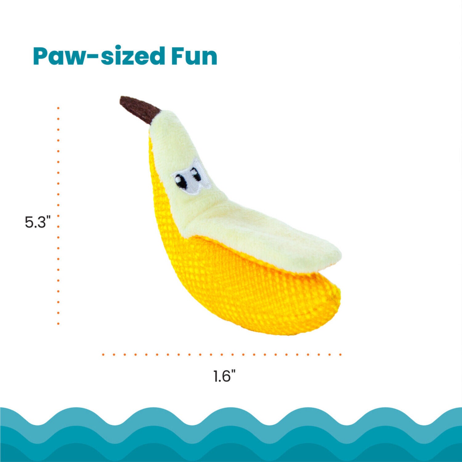 Catstages Dental Banana Catnip Filled Cat Chew Toy