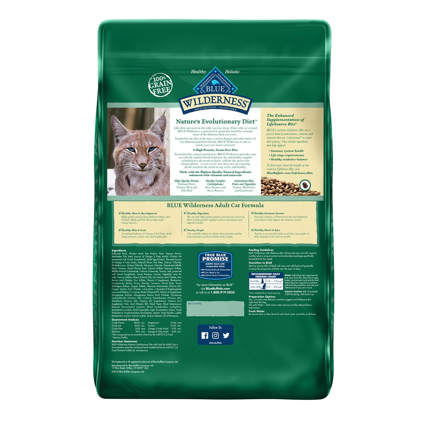 Blue Buffalo Wilderness Duck Recipe Adult Cat Food
