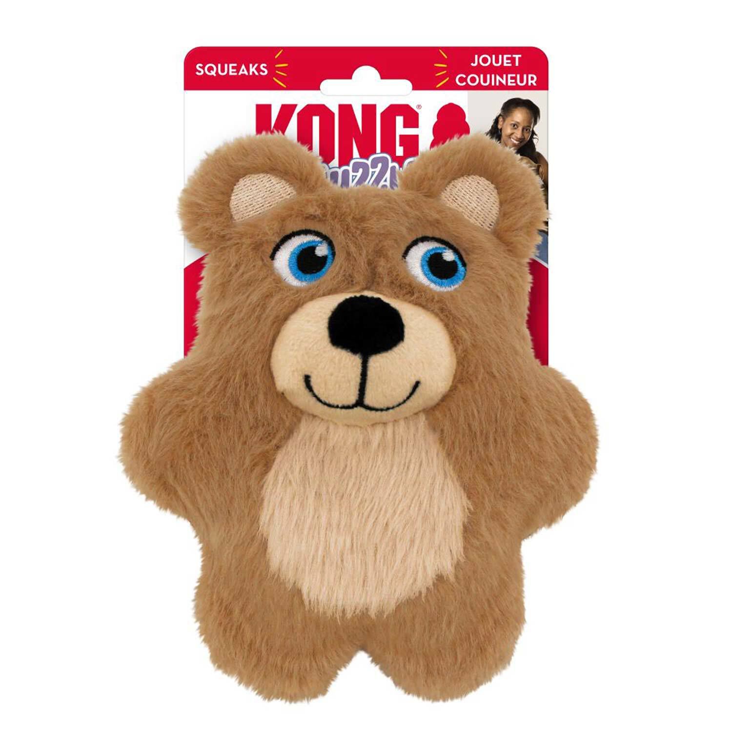 Kong Snuzzles Kiddos Teddy Bear Plush Squeaky Dog Toy