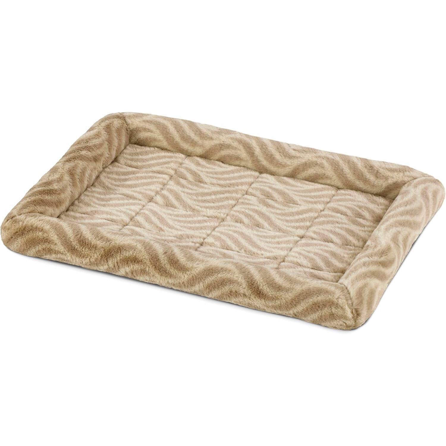 Midwest Quitetime Deluxe Wave Ultra-Soft Foam Base Dog Bed, Tan