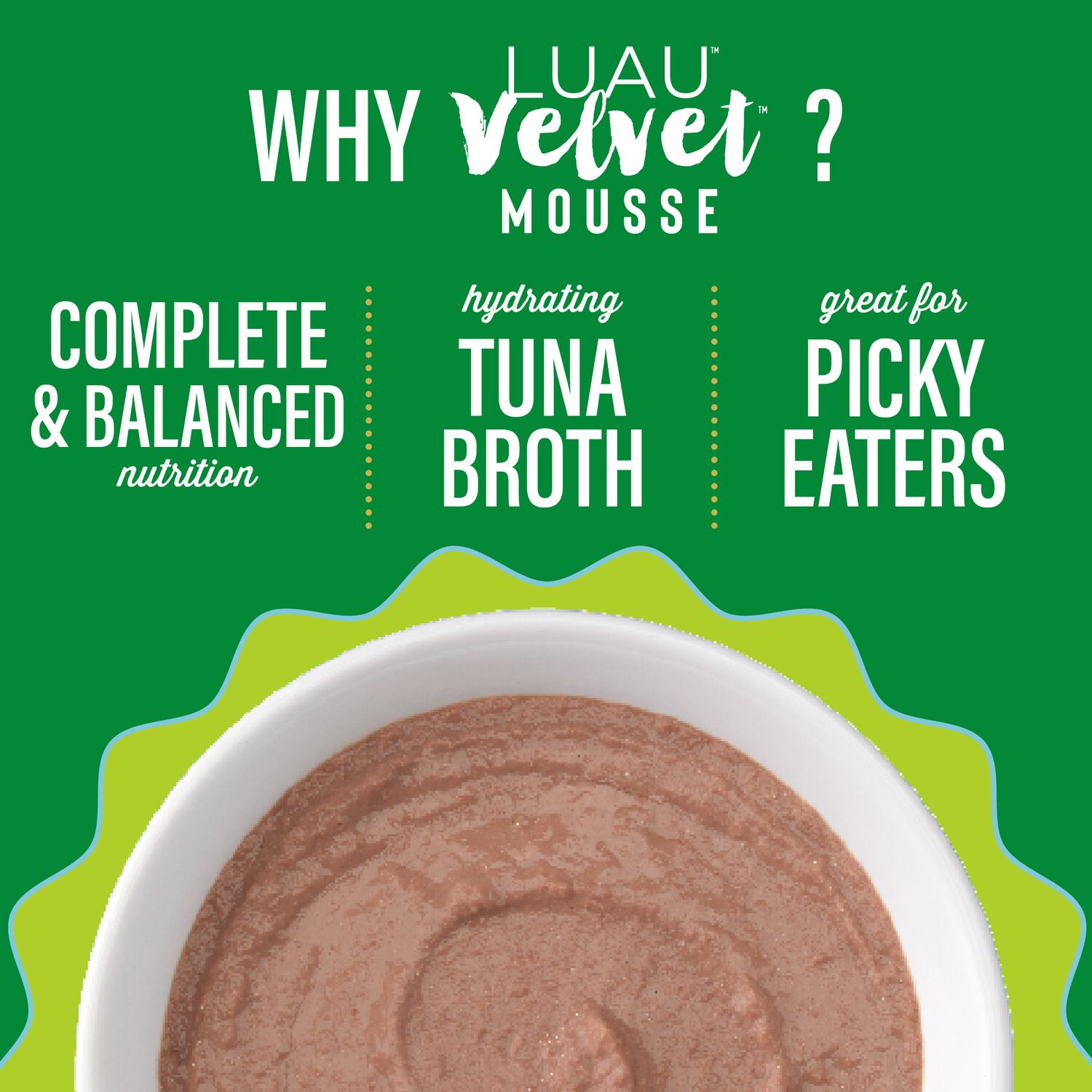 Tiki Cat Luau Velvet Mousse Wet Cat Food, Tuna & Mackerel, 2.8-Oz Pouch
