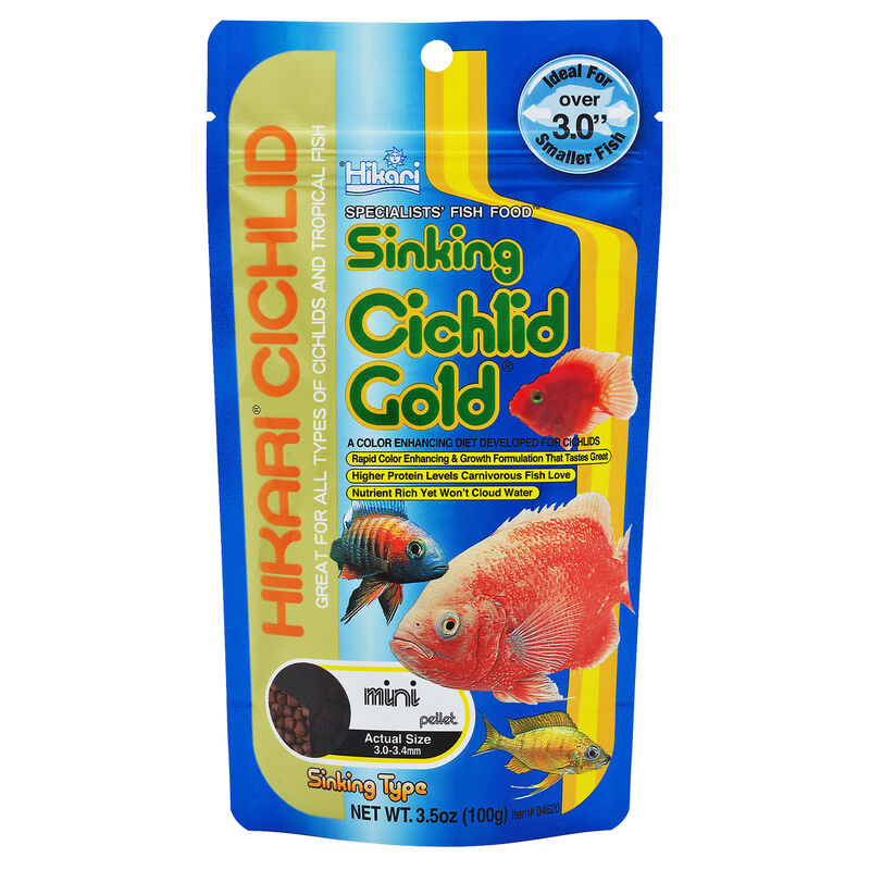 Sinking Cichlid Gold Mini Fish Food image number 1