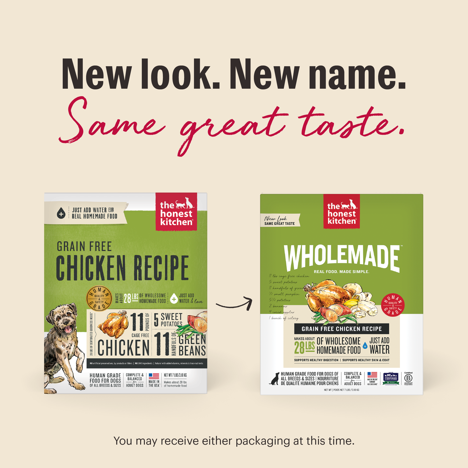 The Honest Kitchen Wholemade Grain Free Chicken Recipe Dehydrated Dog Food, 7-Lb