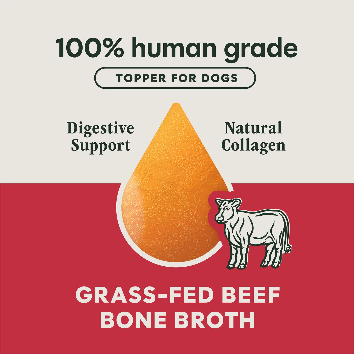 Instinct Grass-Fed Beef Bone Broth Dog Food Topper, 16-Oz Resealable Pouch Pack Of 6